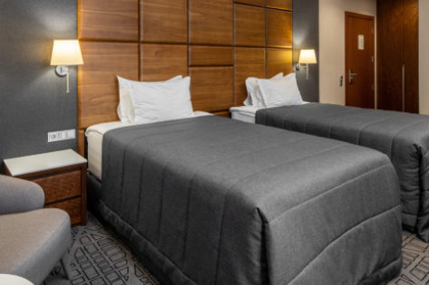 подорожуюча жінка вибирає готель онлайн