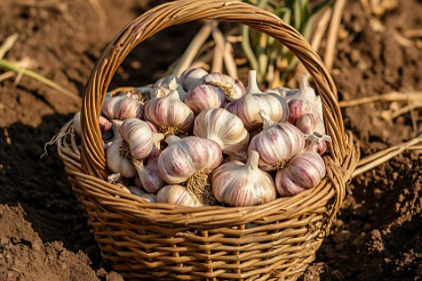 посадка часнику під зиму на грядці